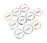 VGEBY Marqueurs de Balle de Golf 10 Pièces, Matériau en Fer ABS Léger et Robuste avec Pièce de Fer Intégrée pour Une Fixation Sécurisée au Capuchon, Accessoires Amusants pour Hommes et