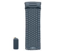 VGEBY Matelas de Couchage Auto-gonflant, Matelas de Camping Gonflable de 8 Cm D'épaisseur avec Pompe à Pied Intégrée, Tapis de Couchage Léger et Portable pour Le Camping en Plein Air, la (LT29 Gris