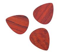 VGEBY Médiators de Guitare, Bois de Rose, Surface Lisse, 3 Pièces, épaisseur 1mm, Parfaits pour les Joueurs de ukulélé Basse Acoustique électrique