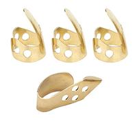 VGEBY Médiators en Métal pour Guitare, Index Légers et Médiators pour Débutants et Professionnels, Parfaits pour Guitare Acoustique et ukulélé (GOLD)