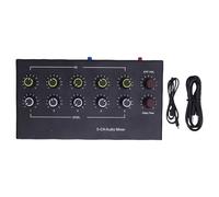 VGEBY Mélangeur Audio, Mélangeur 5 Canaux avec Microphone à Réverbération à Retard, Extenseur D'entrée D'instrument, Haut-parleurs Extérieurs, Console de Chargement