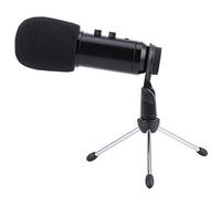 VGEBY Microphone à Condensateur USB, Micro D'enregistrement de Studio Entièrement en Métal avec Boutons de Volume et de Réverbération, Interface Casque pour Ordinateur, Windows, Mac,