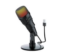 VGEBY Microphone Condensateur USB, Micro de Jeu Plug and Play avec | Cardioïde en Forme de Cœur, Réponse en Fréquence 30Hz-18kHz, Montage sur Perche avec Filetage 5/8", Rotatif à 180° pour