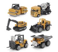 VGEBY Modèle de Camion de Génie 1/64, Jouet Pelle Rétro en Alliage | Construction Durable en Alliage et Plastique, Détail Réaliste de Bande en Caoutchouc, Pièce de Décoration pour la Maison ou