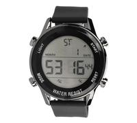 VGEBY Montre Chronographe Numérique, WR50M Plastique ABS étanche Lumineux Grand écran Sports de Plein Air Montre pour Hommes (Noir)