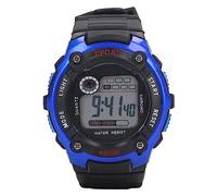 VGEBY Montre de Sport électronique, Montre D'étudiant Numérique Lumineuse Multi-Fonctions Résistante à l'eau avec Bracelet en Caoutchouc pour Enfants (Bleu