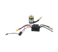 VGEBY Moteur sans Balais étanche Haute Performance S3650 4300KV, Arbre de 3,175 Mm avec Contrôleur de Vitesse électrique ESC 60A, Ensemble combiné pour Voiture et Camion 1/10 RC (GREEN)