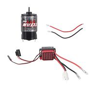 VGEBY MoteurBalais RC, Moteur à Balais 550 360A, Contrôleur de Vitesse électronique brossé ESC adapté pour MoteurBalais de Voiture 1/10 RC (21T)