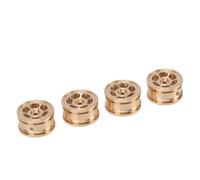 VGEBY Moyeu de Roue RC en Laiton Moyeu de Roue de Voiture RC 1 échelle 30 Moyeux de Remplacement à Six Trous 1,8 Cm Usinés avec Précision pour Les Pièces de Mise à Niveau de Course SCX30 pour Une