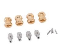VGEBY Moyeu Hexagonal RC, Adaptateur de Roue en Laiton pour Chenille SCX10 1/10, Mise à Niveau Robuste pour Une stabilité Améliorée (Gold)
