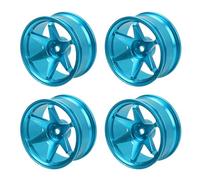 VGEBY Moyeux de Roue RC 4 Pièces, Alliage d'aluminium avec Précision Usinée CNC, Améliore la stabilité et Les Performances pour Les Voitures RC 1/10 (Blue)