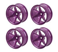 VGEBY Moyeux de Roue RC 4 Pièces, Alliage d'aluminium avec Précision Usinée CNC, Améliore la stabilité et Les Performances pour Les Voitures RC 1/10 (Purple)