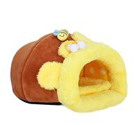 VGEBY Nid de Coton en Velours Diamant Chaud pour Petit Animal Domestique, Chaud d'hiver pour Hamster Cochon Hollandais, Lit Confortable en Peluche épaisse adapté aux Cochons d'Inde, écureuils,