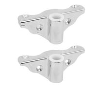 VGEBY Oar Locks Douille de Rame à Montage sur Bord, en Acier Inoxydable moulé 316, Trou de 1 à 2 Pouces, Ensemble de 2 Pièces Poli Miroir avec Support de Cisaillement Horizontal pour Rameur de Canot
