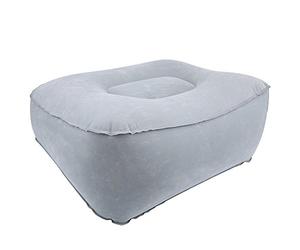 VGEBY Oreiller de Repos de Pied, Tapis Gonflable de Repos de Pied de PVC avec l'oreiller de Repos de Pied de Voyage de Pompe à air pour l'avion de Voiture de Voyage à la Maison de Bureau(Gris)