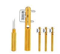 VGEBY Outil de Fixation de Nœuds de Pêche, Alliage d'aluminium, Kit Portable de 4 Pièces pour Attacher Facilement Les Crochets, Idéal pour Les Amateurs de Pêche à la Mouche et au Lancer en Mer