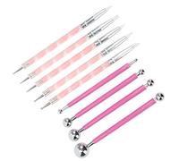 VGEBY Outils de Modélisation en Argile Polymère, Ensemble de Boules Métalliques Résistantes à la Rouille, Outils de Sculpture en Argile à Double extrémité pour Poterie, Nail Art, Ensemble de 9 Pièces