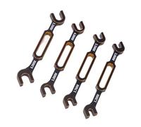 VGEBY Outils RC, Jeu de Clés en Alliage d'aluminium pour Tendeur et Rotule, 4 Pièces, 3,0 à 6,0 Mm, Idéal pour Les Voitures et Drones RC (Gold)