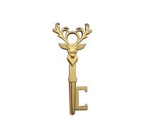 VGEBY Ouvre-bouteille Tête de Cerf Pendentif clé Unique, Look Rétro élégant, Ouvre-bouteille Pratique pour un Usage Domestique, Finition Galvanisée Lisse, 8 * 3.4 Cm, 1 unité (Doré)
