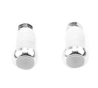 VGEBY Paire Lampes Indicateurs Vélo Feux Clignotants de Direction Poignée Guidon Embouts en Alliage Alumiunm (Couleur : Blanc)