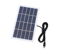VGEBY Panneau de Chargeur Solaire, Alimentation Stable en Silicium Multicristallin 2 W avec Port Universel de Type C pour les Activités de Plein Air