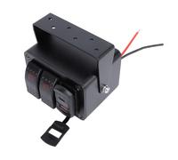 VGEBY Panneau de Commutation Marin en Alliage d'aluminium, Panneau d'interrupteur à Bascule à 2 Gangs 12V 24V avec PD Type C QC3.0 USB Voltmètre Montage en Surface pour Bateau RV Camion ATV