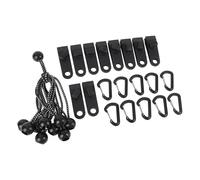 VGEBY Paquet de 10 Clips pour Auvent, Pinces de Tente Robustes avec Corde élastique et Boucle en Plastique pour Tentes Extérieures, Pare-soleil, Auvents, équipement de Camping