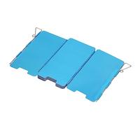 VGEBY Pare-brise de Poêle de Camping en Alliage d'aluminium, Pare-brise Pliable 655 X 135 Mm, 9 Plaques avec Piquets de Sol et Sac de Rangement pour le Camping, la Randonnée, la Cuisine