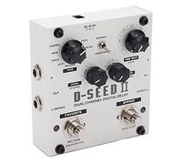 VGEBY Pédale D'effet de Retard, Pédale Numérique Stéréo Double Canal 8 Modes avec Boucleur 2000 Ms et Tap Tempo, pour Effets de Guitare
