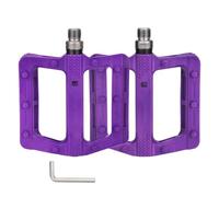 VGEBY Pédales de Vélo de Montagne Pédales de Vélo de Route de Cyclisme Légères avec Plate-Forme de 111 Mm de Large 360 g Conception Ergonomique Clous Antidérapants Double (Purple)