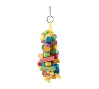 VGEBY Perroquet en Bois Balançoire, 17 Cm de Long | Conception suspendue, adaptée aux perroquets de taille moyenne, jouet d\'exercice, attrayant pour les oiseaux