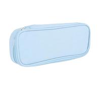 VGEBY Petite Trousse à Crayons de Grande capacité, Sac de Papeterie Simple pour L'école, Le Bureau, Les Voyages avec Fermeture éclair Lisse, Cadeau en Polyester Durable pour Filles, (Blue)