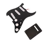 VGEBY Pickguard précâblé avec Micros et Contrôleur, Plaque de Protection pour Guitare électrique pour la Plupart des Modèles de Guitare électrique, Plaques de Protection Avant et Arrière (BLACK)