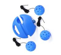 VGEBY Pickleball Trainer Pickle Practice Rebounder Pickleball Training Aids avec Corde élastique en Latex et Balle PE de 74 Mm pour L'auto-entraînement en Intérieur et en Extérieur (Base Bleue)