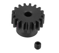 VGEBY Pignon de Moteur en Acier, Module 17T 0,8, Pièce de Voiture RC, Surface Antirouille avec Trou de Vis Fixe, pour Voitures RC HIMOTO E10MTL E10MT E10BP à L'échelle 1/10 (11177BL noir)