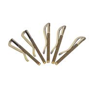 VGEBY Pince à Billets à Ressort de 80 Mm, Porte-Monnaie Extensible avec Ressort de Haute dureté [Paquet de 5] pour Les Professionnels (Bronze Antique)
