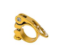 VGEBY Pince de tige de selle de vélo, fermeture rapide 31,8 mm, alliage d'aluminium, léger, ergonomique, vide à l'intérieur, réglable sans outil, pour tige de selle de cadre de vélo (OR)