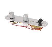 VGEBY Plaque de commande de guitare électrique pré-câblée, harnais chargé pré-câblé avec boutons de commutation à 3 voies pour pièces Telecaster (GE210C Chrome Tournesol)
