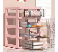 VGEBY Plastic Transparent avec une Grande capacité du Petit Tiroir de Rangement de la Boîte à Coque pour une Librairie D'abord, un Petit Tiroir de la Poignée de Lapin Organisateur (#3)