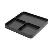 VGEBY Plateau à Vis RC, Plaque de Support D'outil de Réparation en Alliage D'aluminium avec 3 Compartiments Individuels, pour L'organisation des Pièces de Bateau d'avion de Voiture RC (Black)