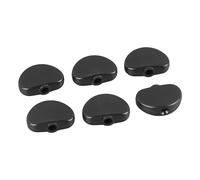 VGEBY Poignée Confortable Demi-ronde Guitare Machine Bouton de Remplacement Pointe 6 Pièces pour le Réglage de la Guitare (BLACK)