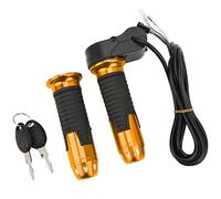 VGEBY Poignée D'accélérateur de Vélo, 1 Paire de Guidon de Poignée D'accélérateur 12 V-99 V avec Instructions D'installation pour Scooter de Vélo électrique (GOLD)