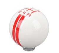 VGEBY Pommeau de Levier de Vitesse, Pommeau de Levier de Vitesse Manuel à 5 vitesses, Conception Ergonomique avec Numéros de Clairs, Convient à 1967-2018, 3 Adaptateurs (Blanc Rouge)