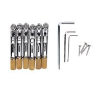 VGEBY Pont de Guitare sans Tête en Alliage de Zinc avec écrou en Laiton, Espacement des Cordes de 10,5 Mm, Pont de Guitare électrique à 6 Cordes, Réglage Stable pour les Joueurs de Kit de sans Tête