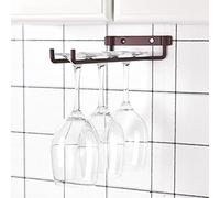 VGEBY Porte-Lunettes en Fer Durable, Support de Tasse à Vin Suspendu, Conception de Ventilation pour Cuisine, Salle de Bains, Décoration de Salon, Chrome électrodéposé (Bronze Mat)