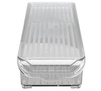 VGEBY Poubelle de Rangement Transparente de qualité Alimentaire, Rangement Multifonctionnel de Grande capacité pour Garde-manger Salle de Bain 1 X Poubelle 1 X Couvercle (Étroit et court (avec