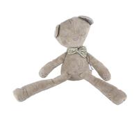 VGEBY Poupée Ours en Peluche Douce de 39 Cm, avec Nœud Papillon à Longues Jambes pour Calmer Le Sommeil des Bébés et des Enfants, Cadeau (White)