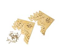 VGEBY Protections D'angle Vintage pour Boîtes en Bois, Beau Design Antique, Ensemble de 10 Pièces avec Motif Creux