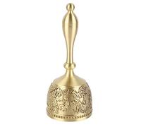 VGEBY Pure en Laiton Exquis sculpté Hand Call Bell pour la Cérémonie de Mariage en Famille 4,7 Pouces Lang