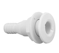 VGEBY Raccords Traversants de Coque pour Bateaux, Connecteur de Tuyau ABS avec Résistance aux Chocs, Taille 5/8 Pouces pour Plomberie Marine (White)